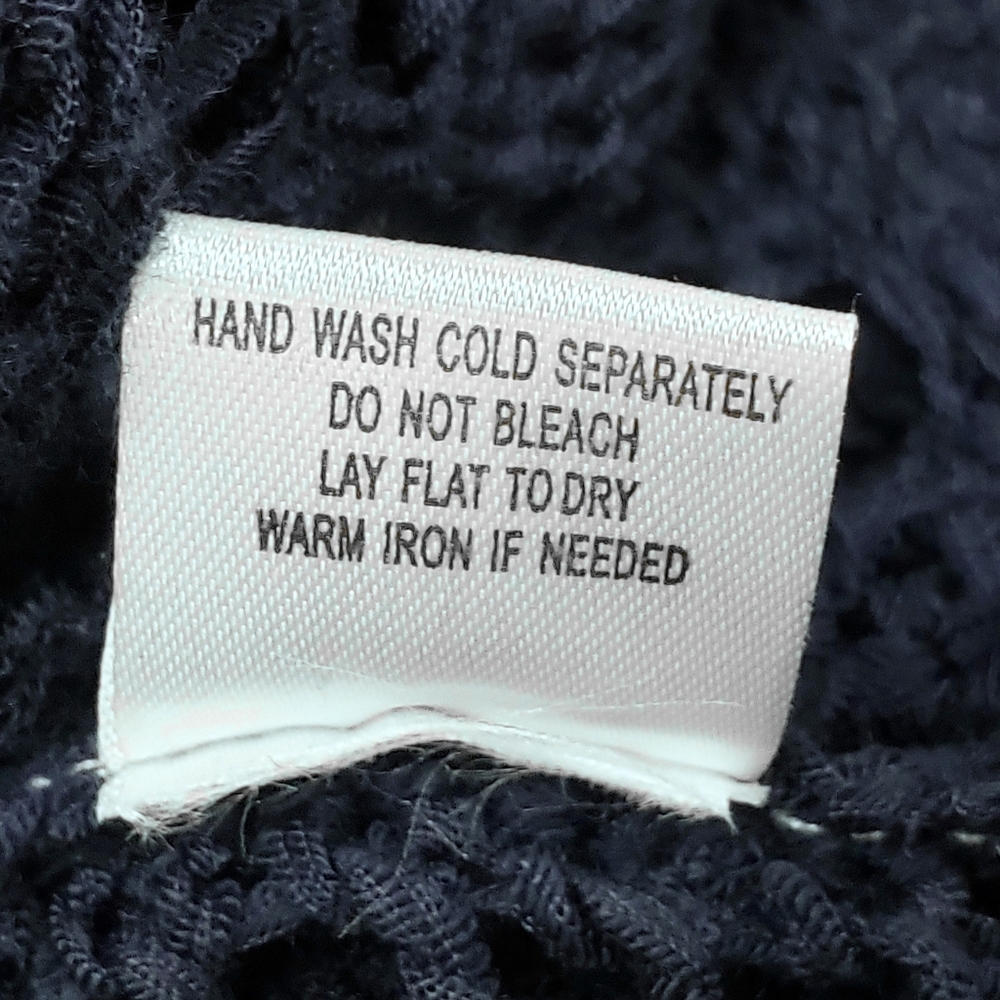 Anthropologie Skies Are Blue Knit Cardigan Open Front SMALL Navy Blue - Picture 8 of 8